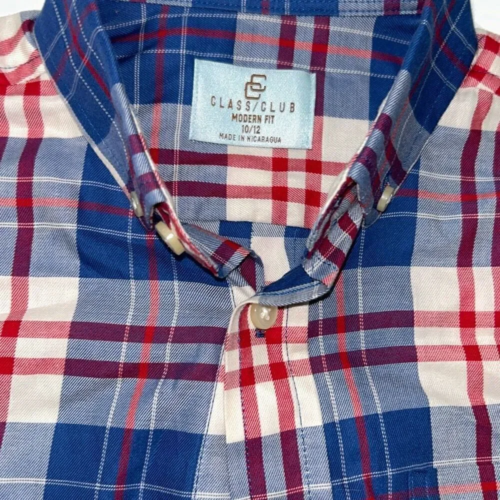 Class club plaid dress button down 10/12